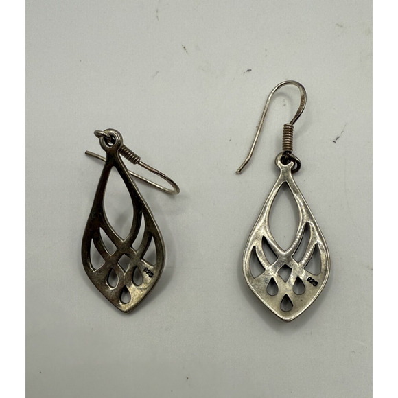 Sterling Silver Celtic Flame Earrings Irish Earrings‎ Celtic Dangle hook - Picture 5 of 5